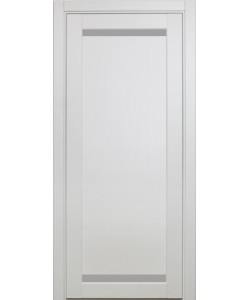 Дверь межкомнатная XL02 белый монохром, стекло